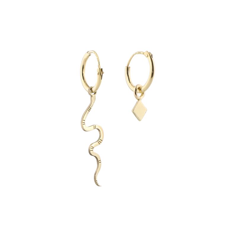 Mix pair GOLD snake rhombus