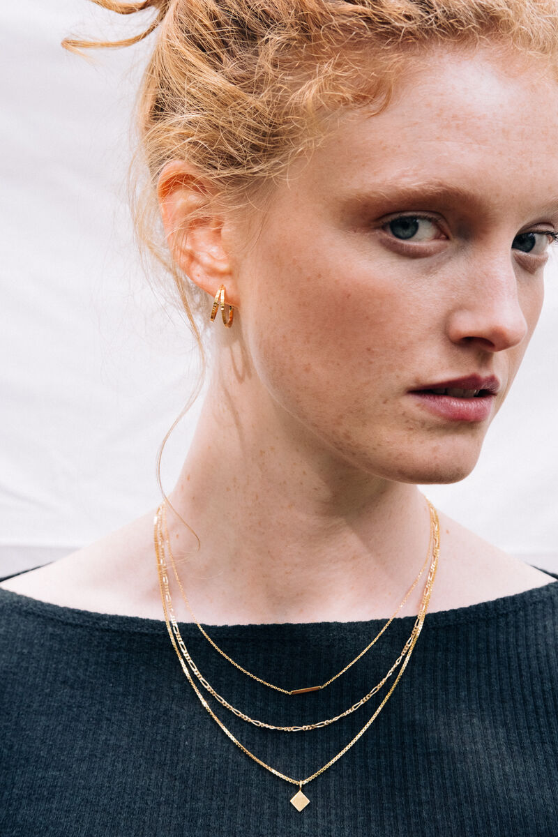 Rhombus neclace layer necklace 133