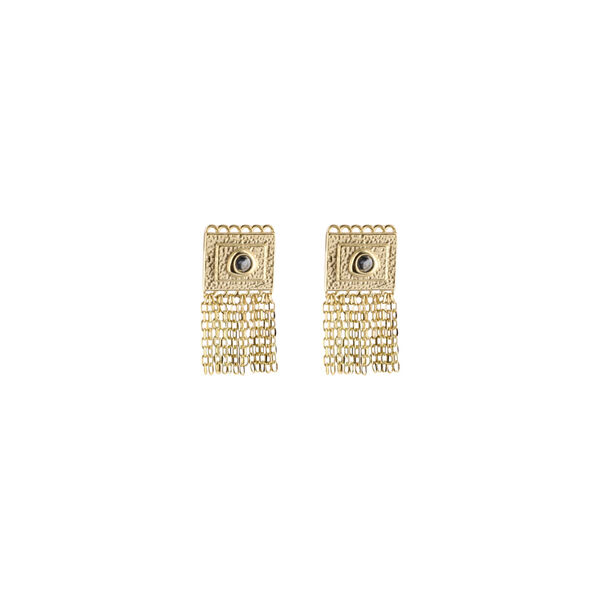 Labradorite curtains earrings