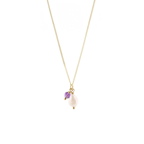 Parel amethyst new necklace