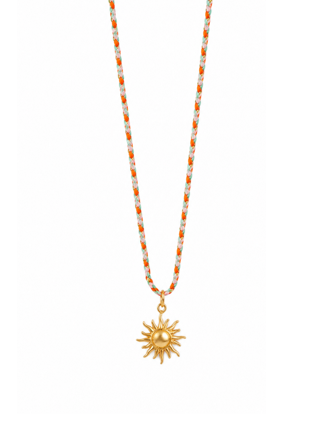 Helios cord necklace pink