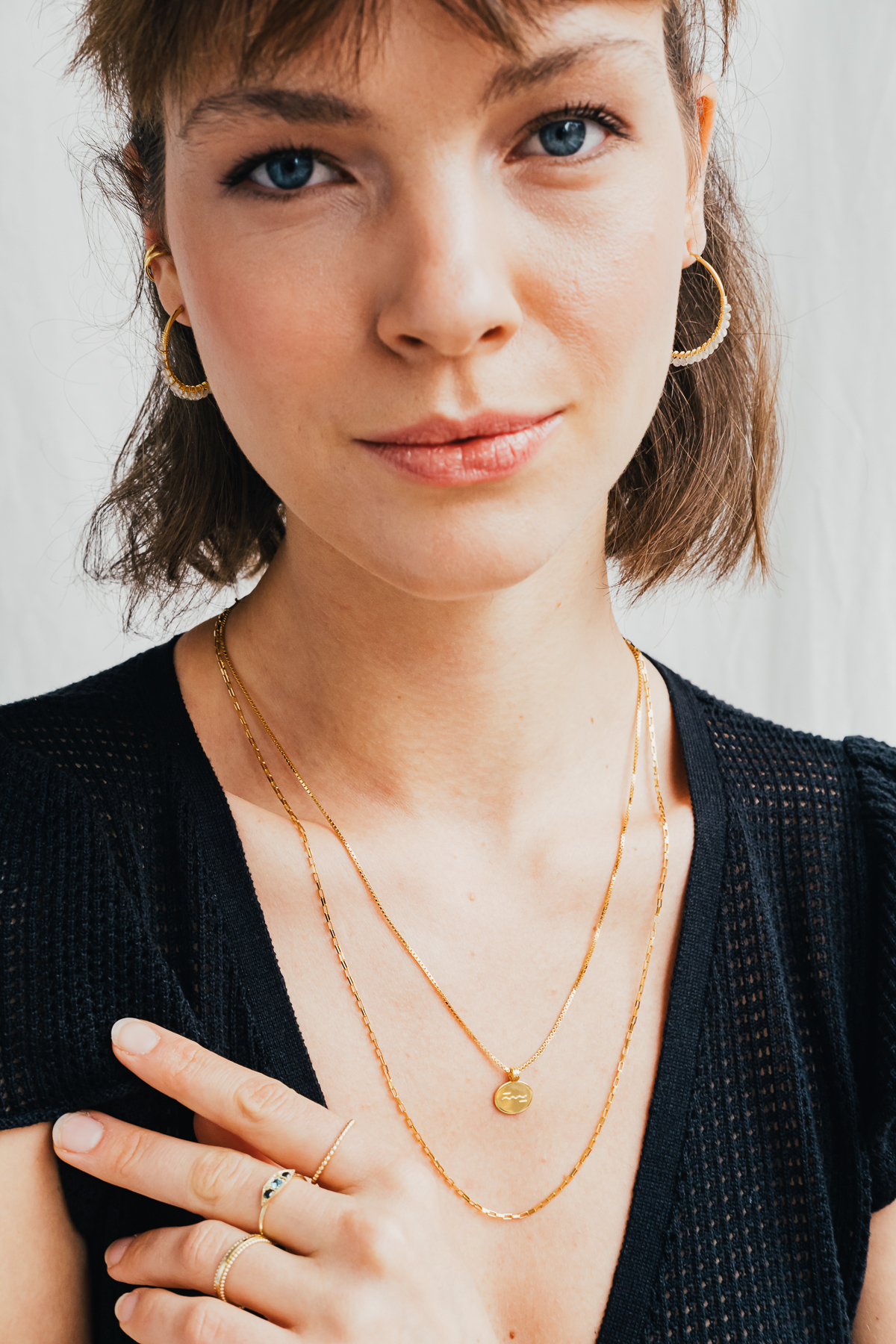 NIMZU SS22 beaded creoles SL